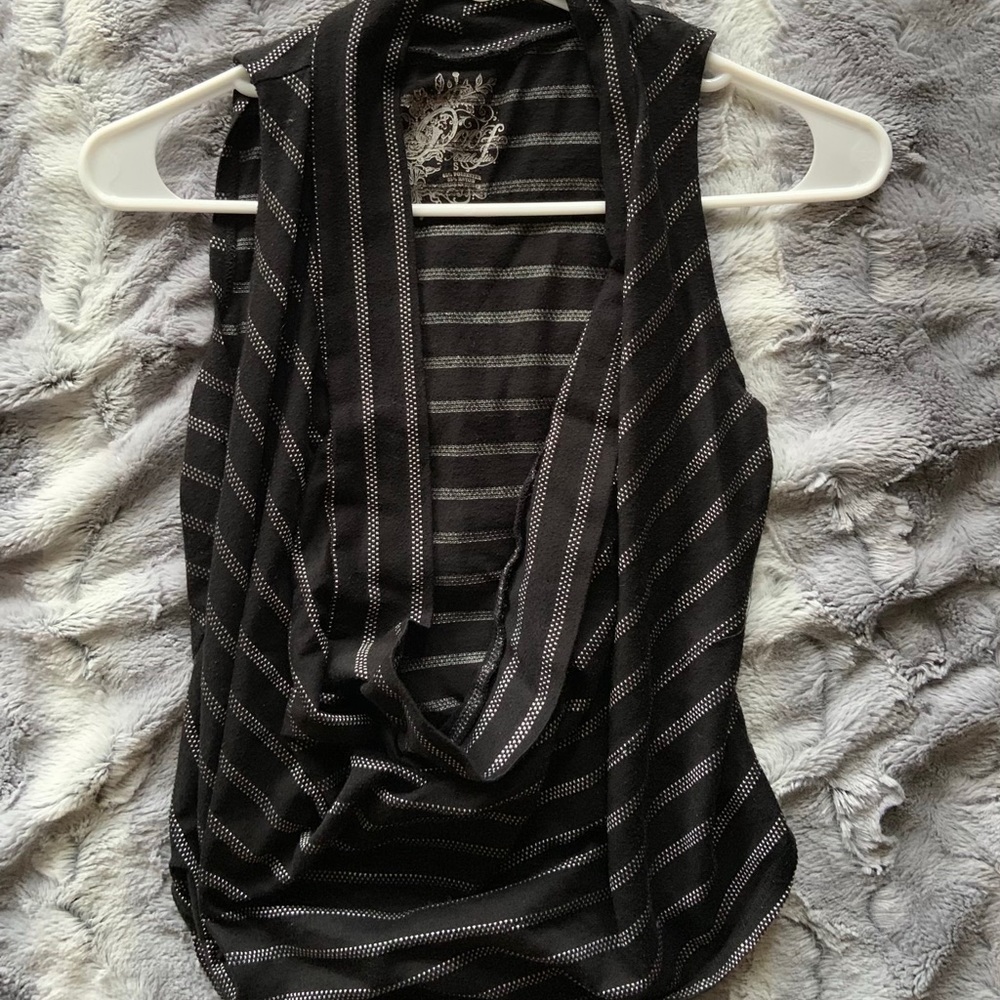 3/$20 Charlotte Russe Black striped top